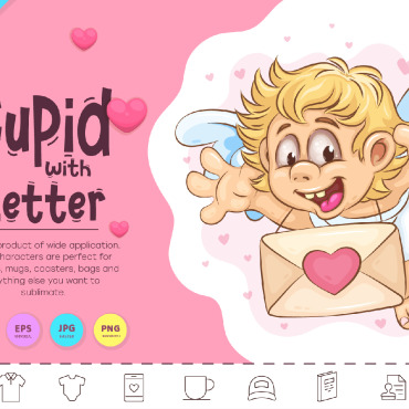 Cupid With Vectors Templates 298834