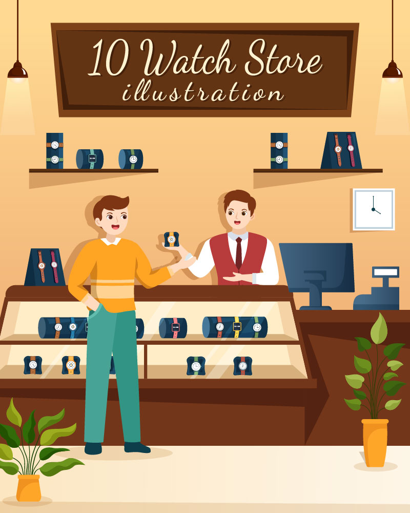 10 Watches Store Illustration