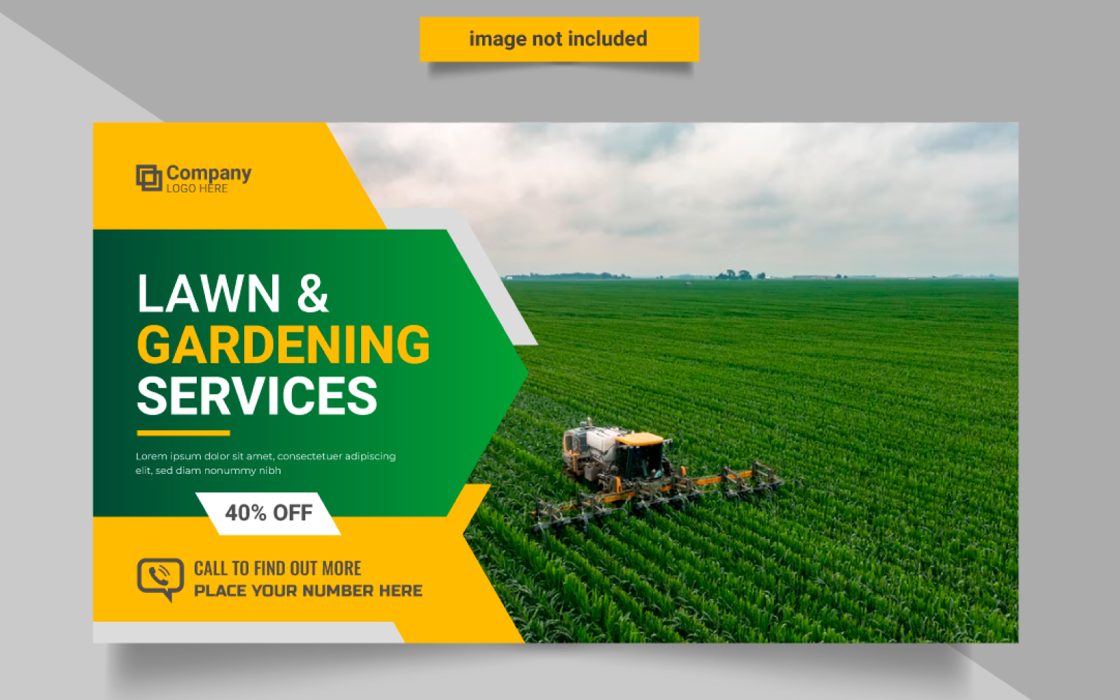 Agro farm and landscaping business web banner design  farm management service