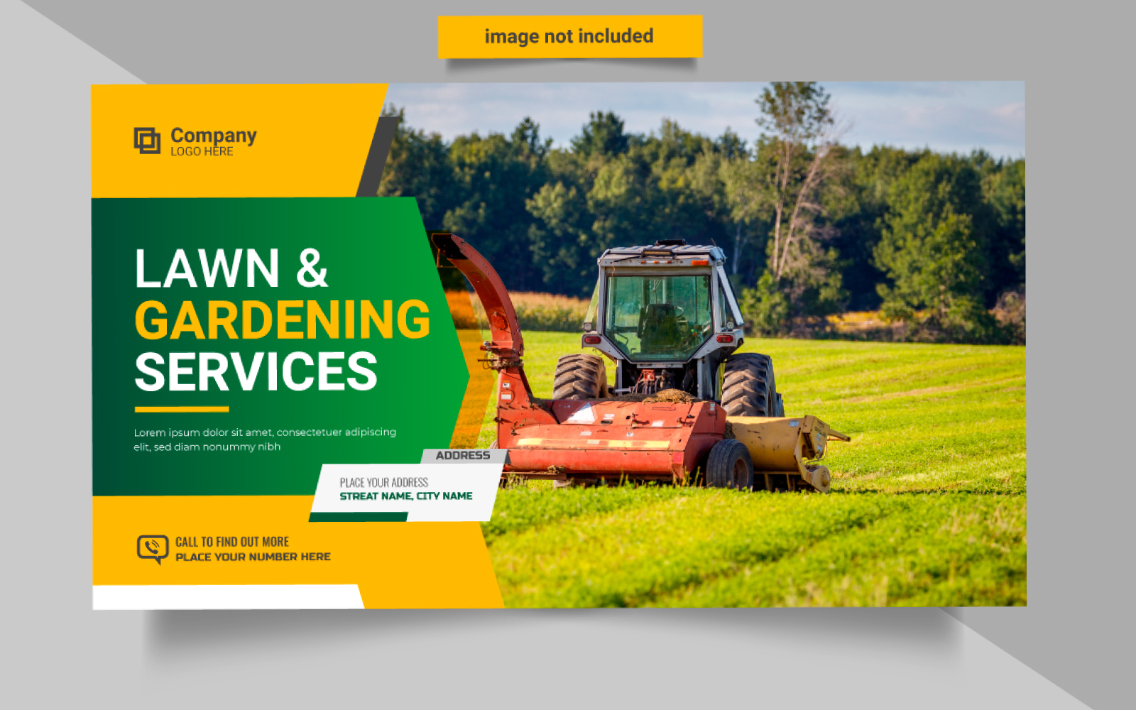 Agro farm and landscaping business web banner design Vector farm management service design