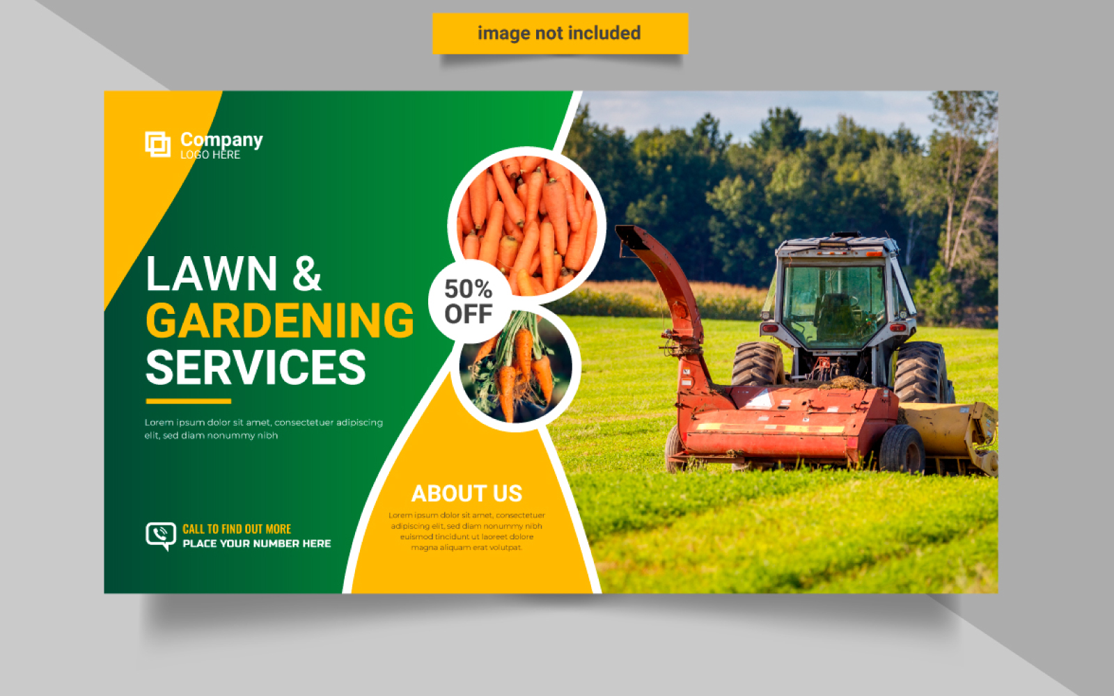 Agro farm and landscaping business web banner design Vector farm management service concept