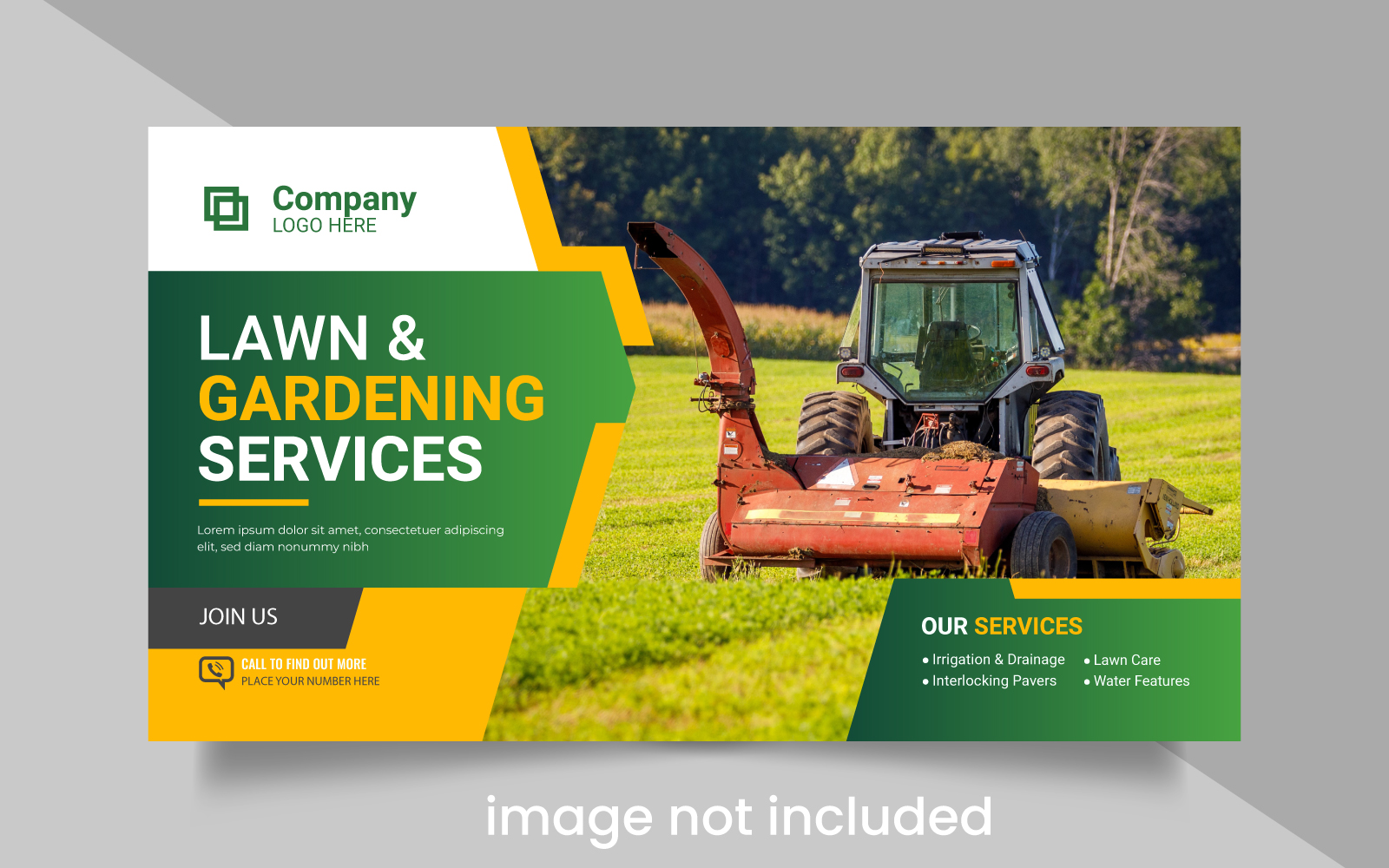 Agro farm and landscaping business web banner design