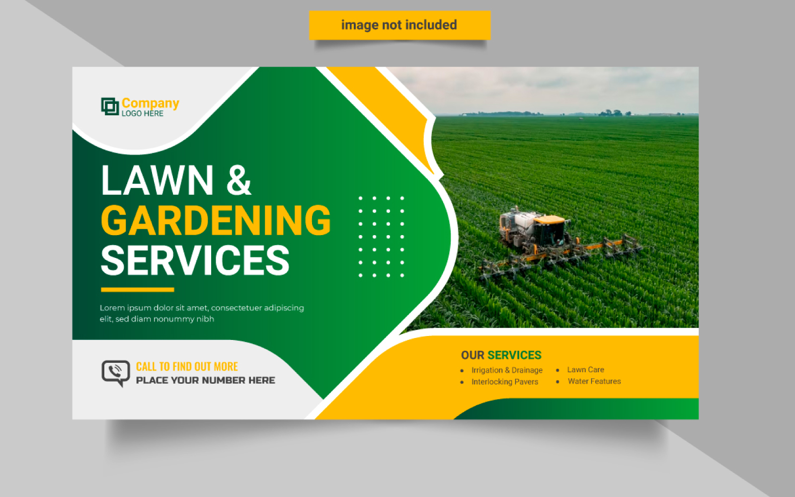 Agro farm and landscaping business web banner design  idea
