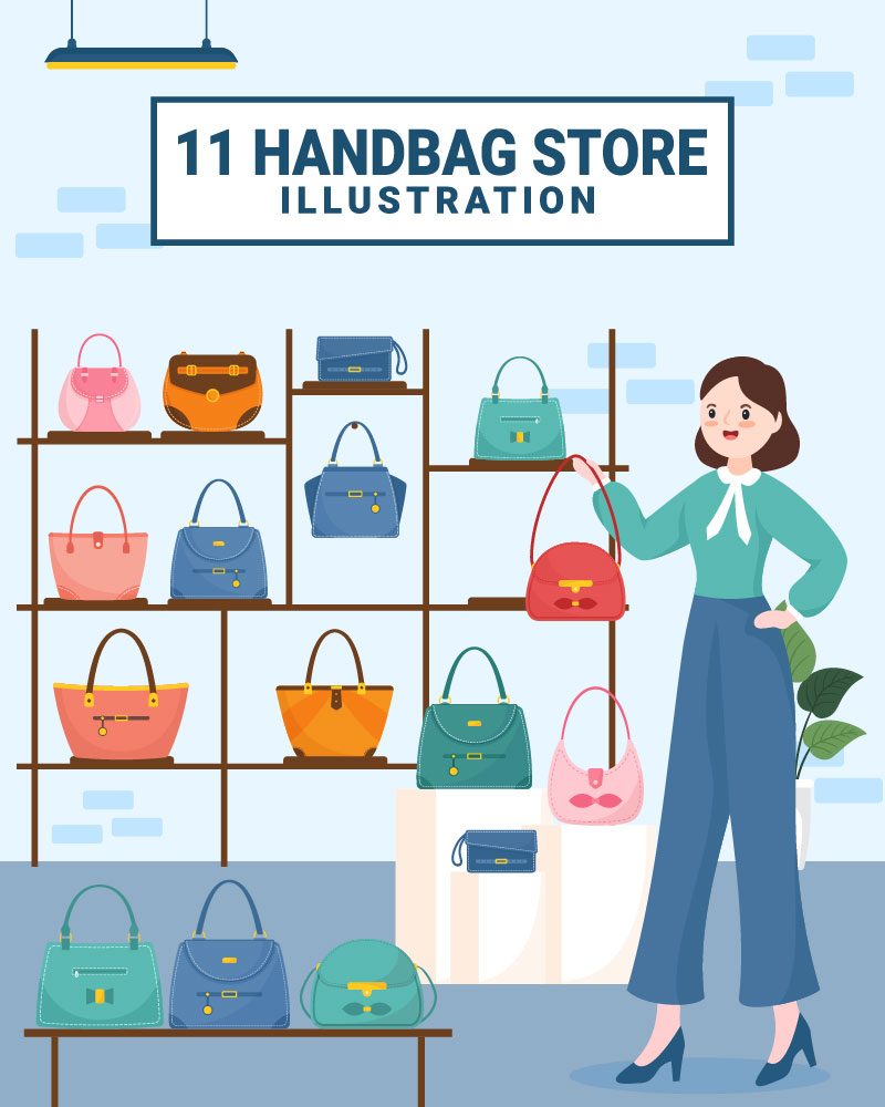 11 Handbag Store Design Illustration