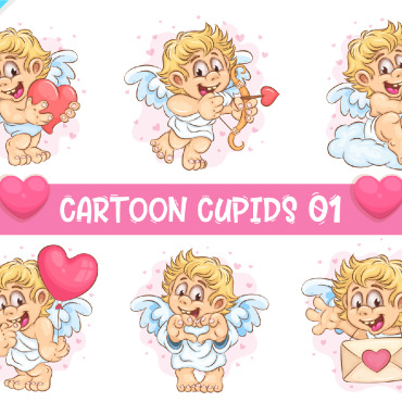 Cartoon Cupid Vectors Templates 299145