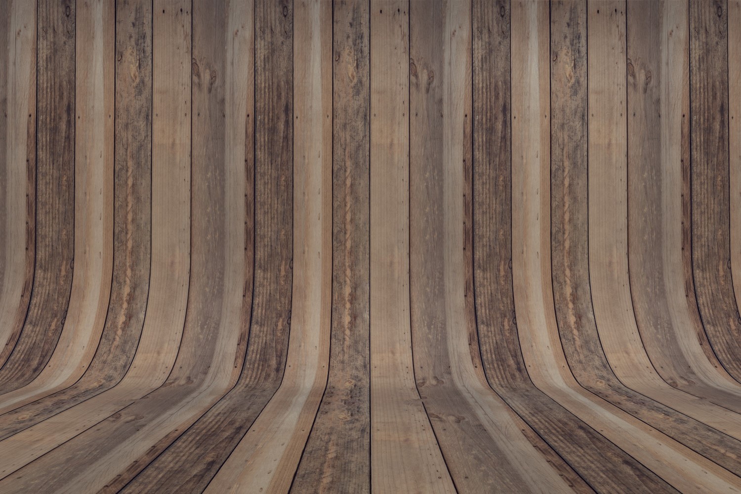 Curved Grunge Wood Parquet background.