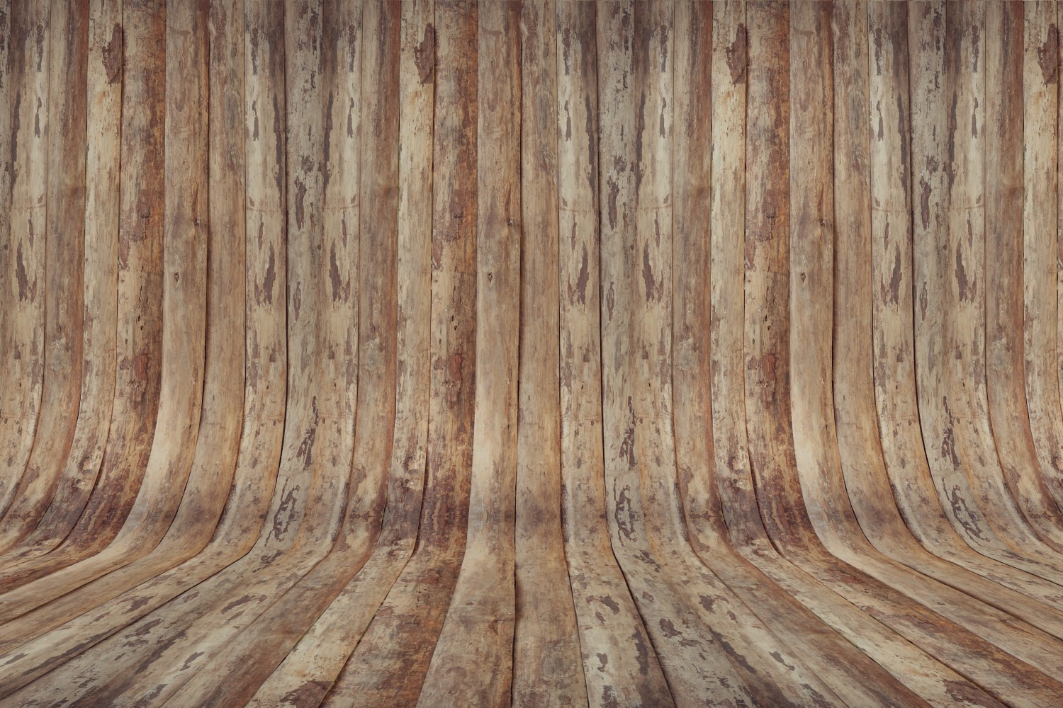 Curved Grunge Wood Parquet background .