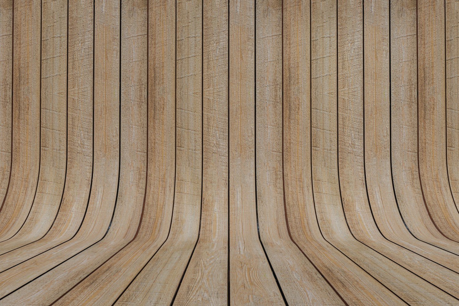 Curved brown color Wood Parquet background.