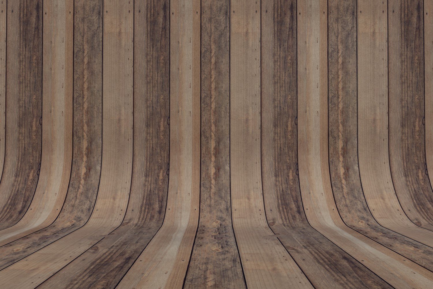 Curved brown grunge Wood Parquet background