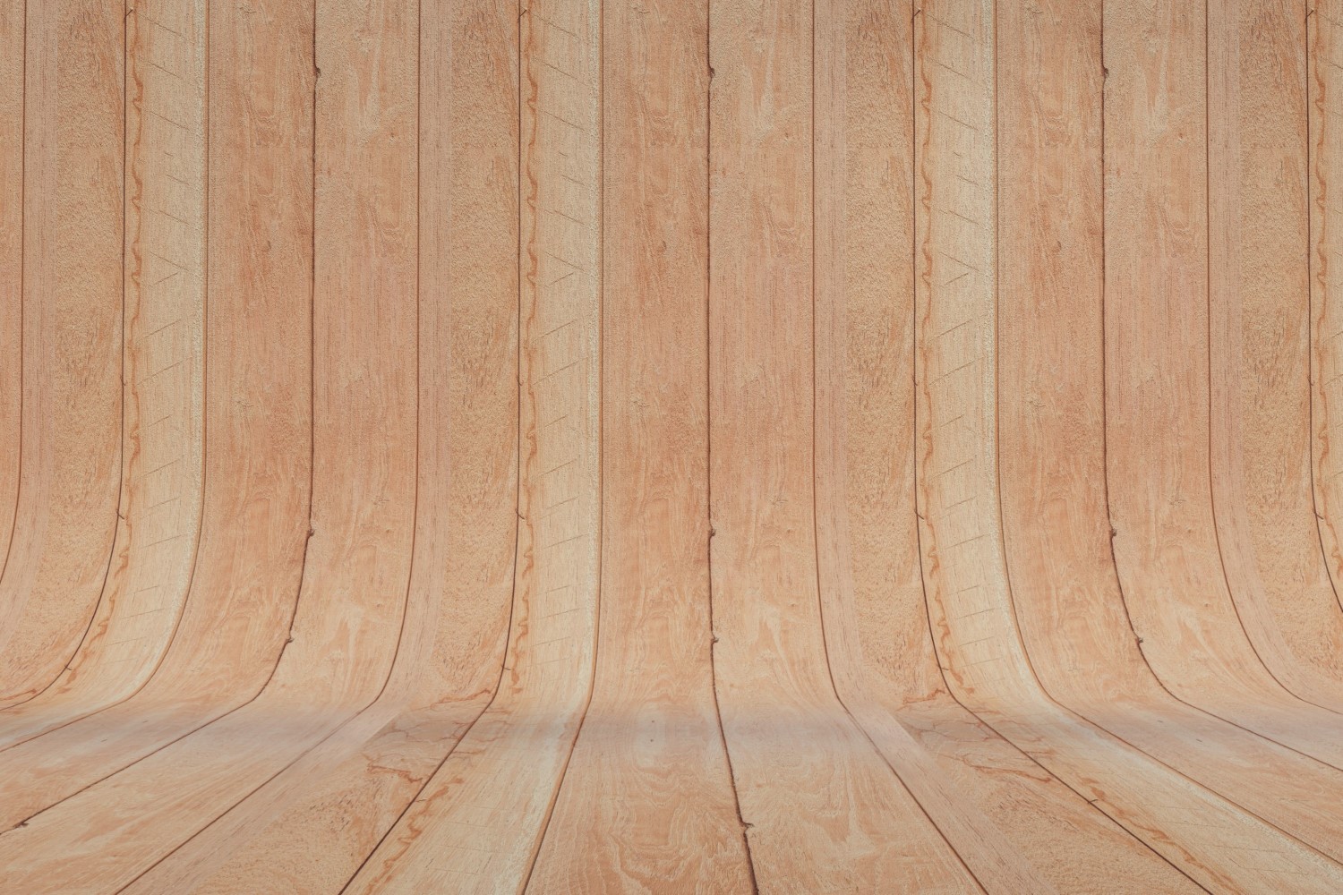 Curved brown Wood Parquet background.