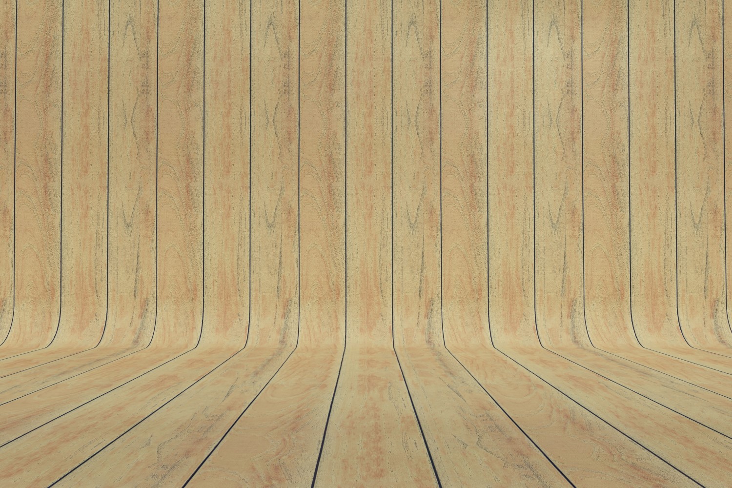 Curved Brown Wood Parquet background .