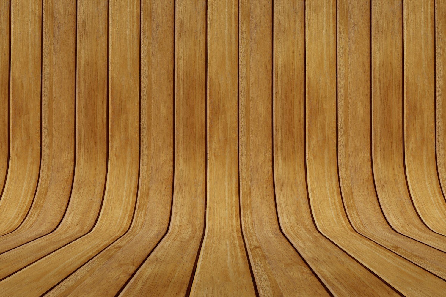 Curved Golden And Brown Color Wood Parquet background