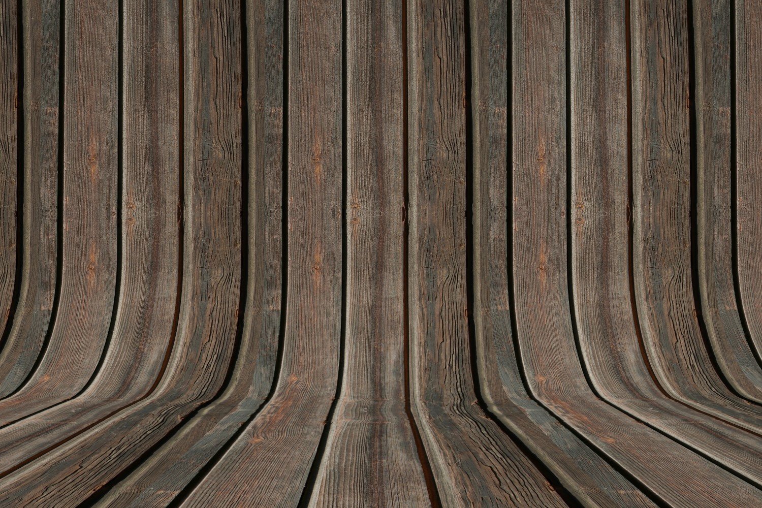 Curved Grunge Wood Parquet  background .