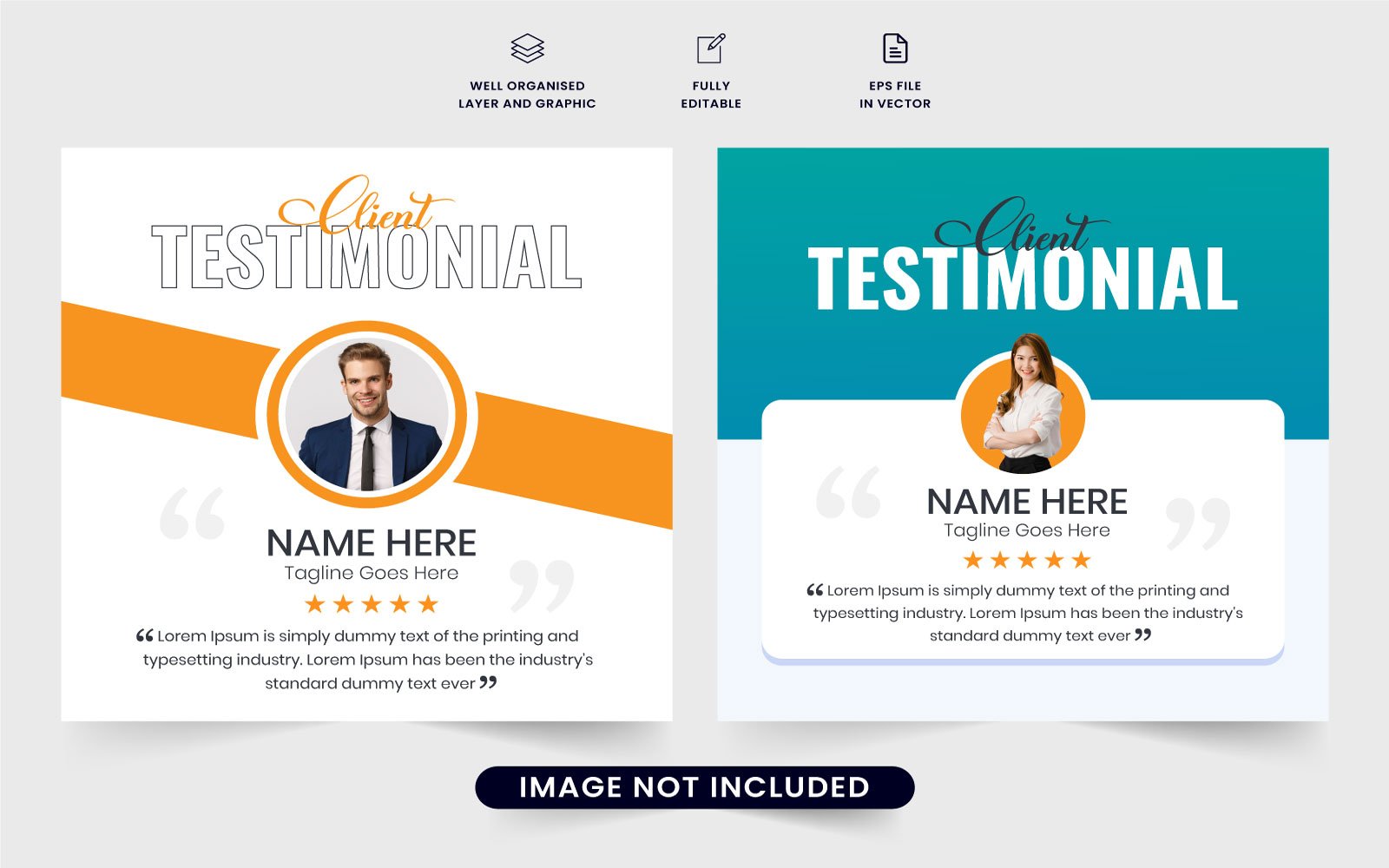 Customer feedback review template vector