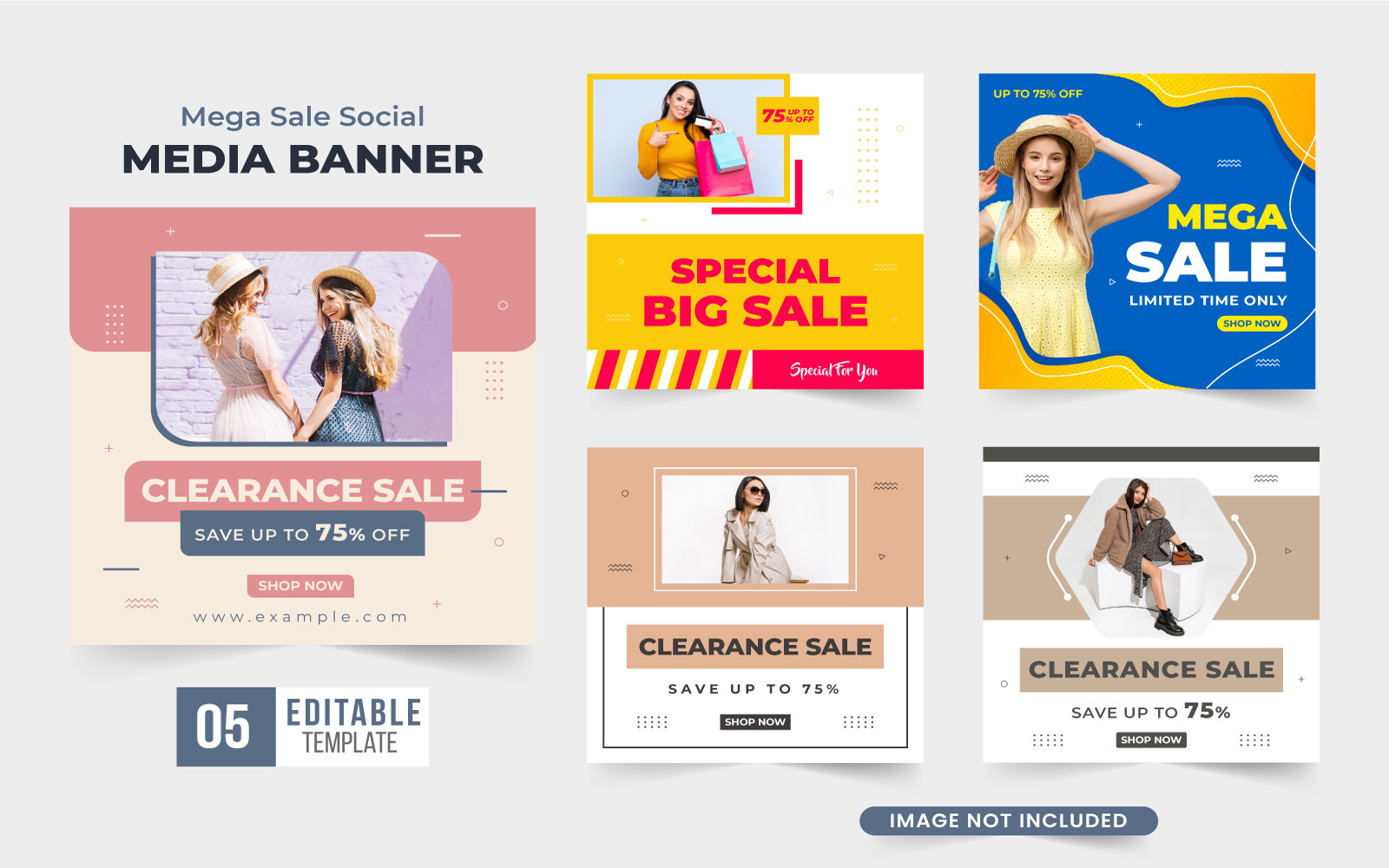 Shopping discount template collection