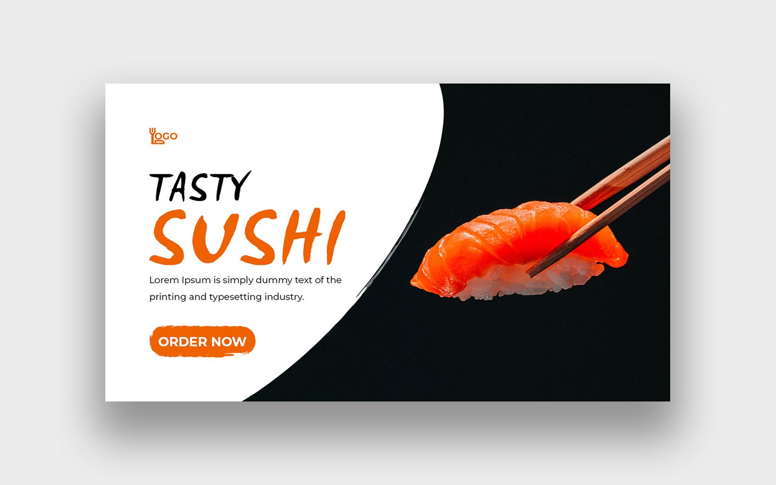 Tasty Food Sushi YouTube Thumbnail Template