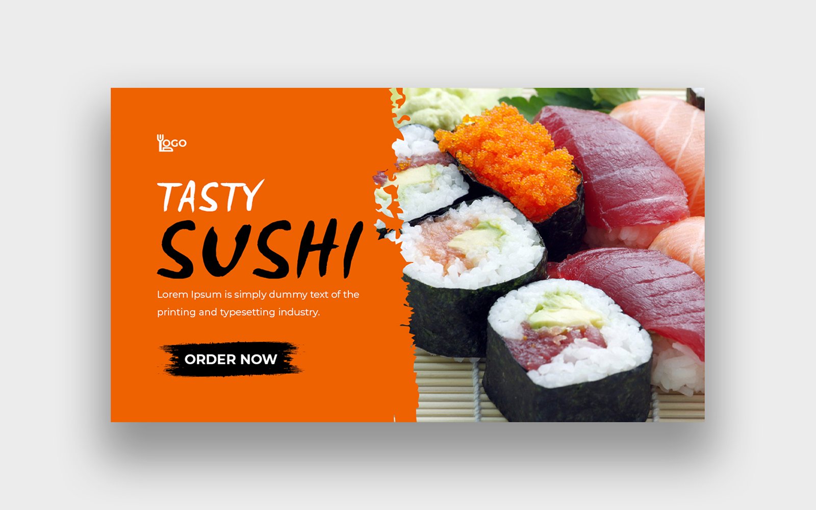 Modern Sushi YouTube Thumbnail Template