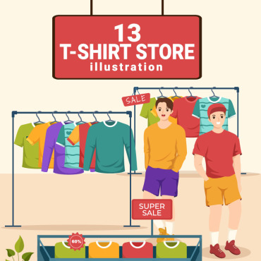 Shirt Store Illustrations Templates 299593