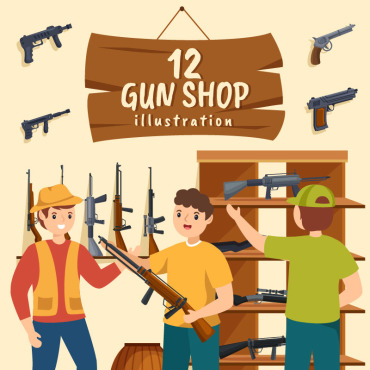 Shop Gun Illustrations Templates 299602