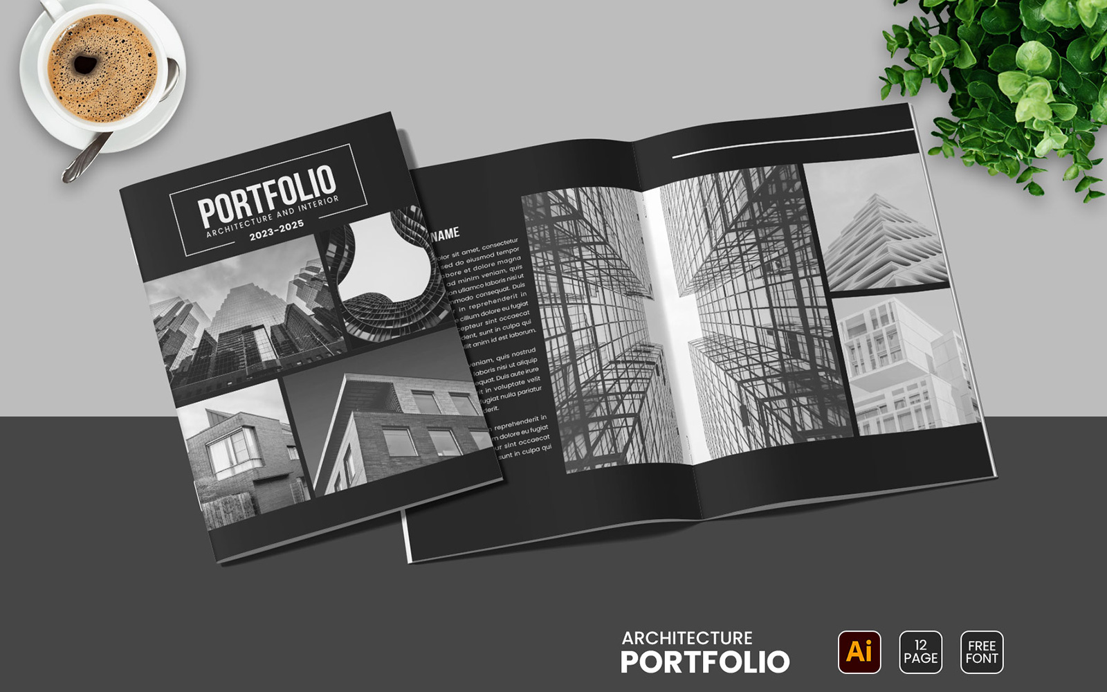 Architecture And Interior Portfolio Template Design