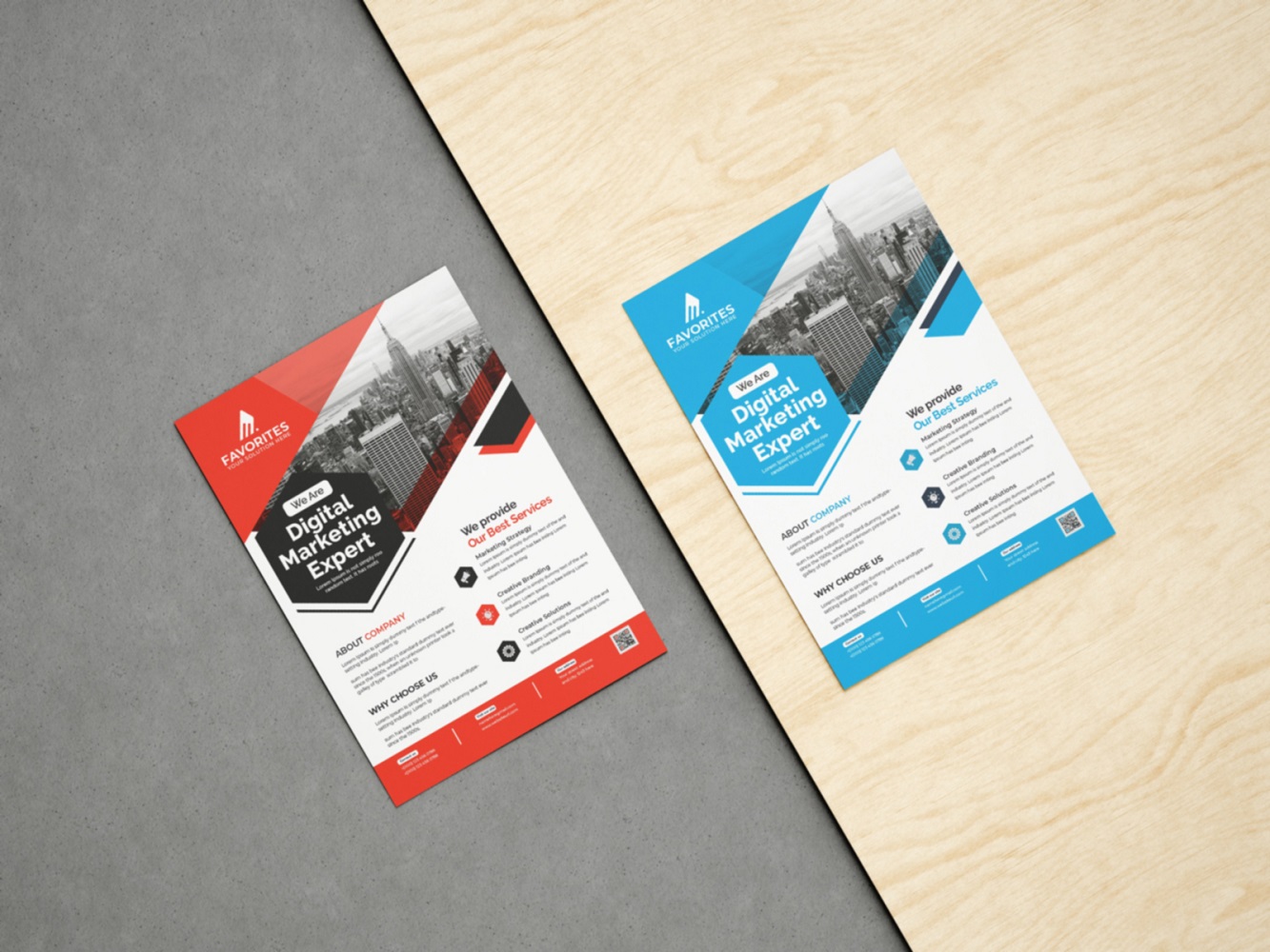 Advertising Agency Corporate Flyer Template