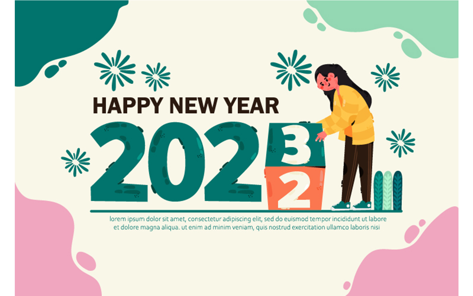 Changing Year Background Illustration