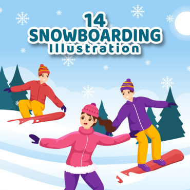 Ski Snowy Illustrations Templates 299750