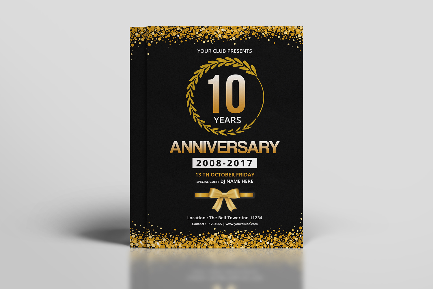 Anniversary Invitation Flyer Template. Canva, word and Psd Template