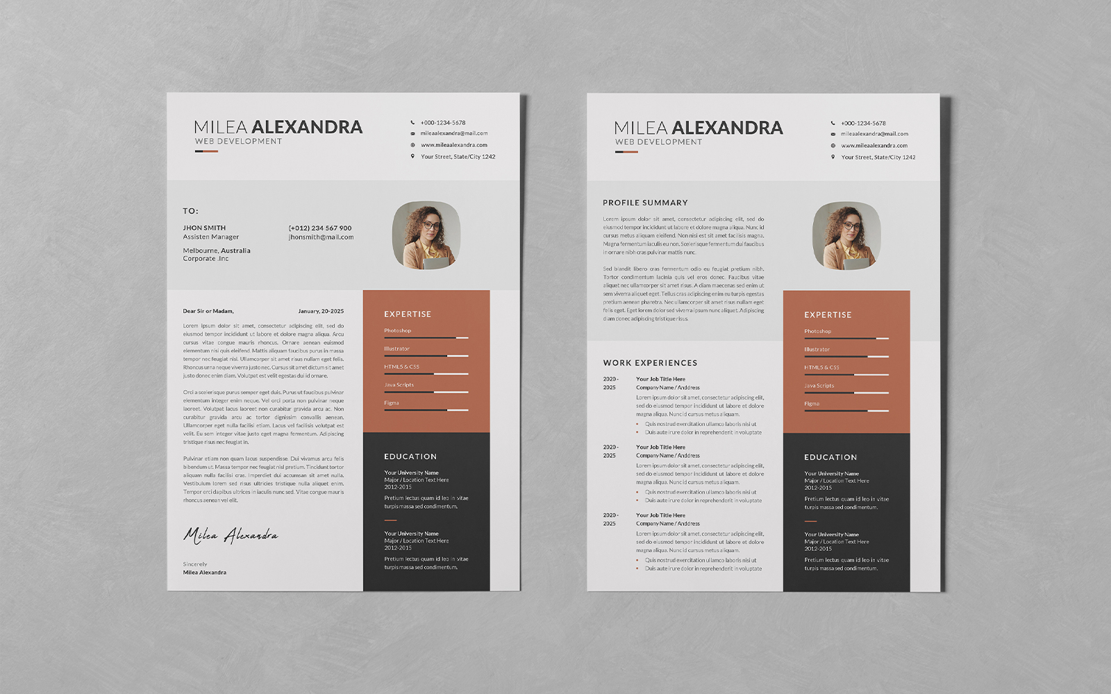 Resume/CV PSD Design Templates Vol 125