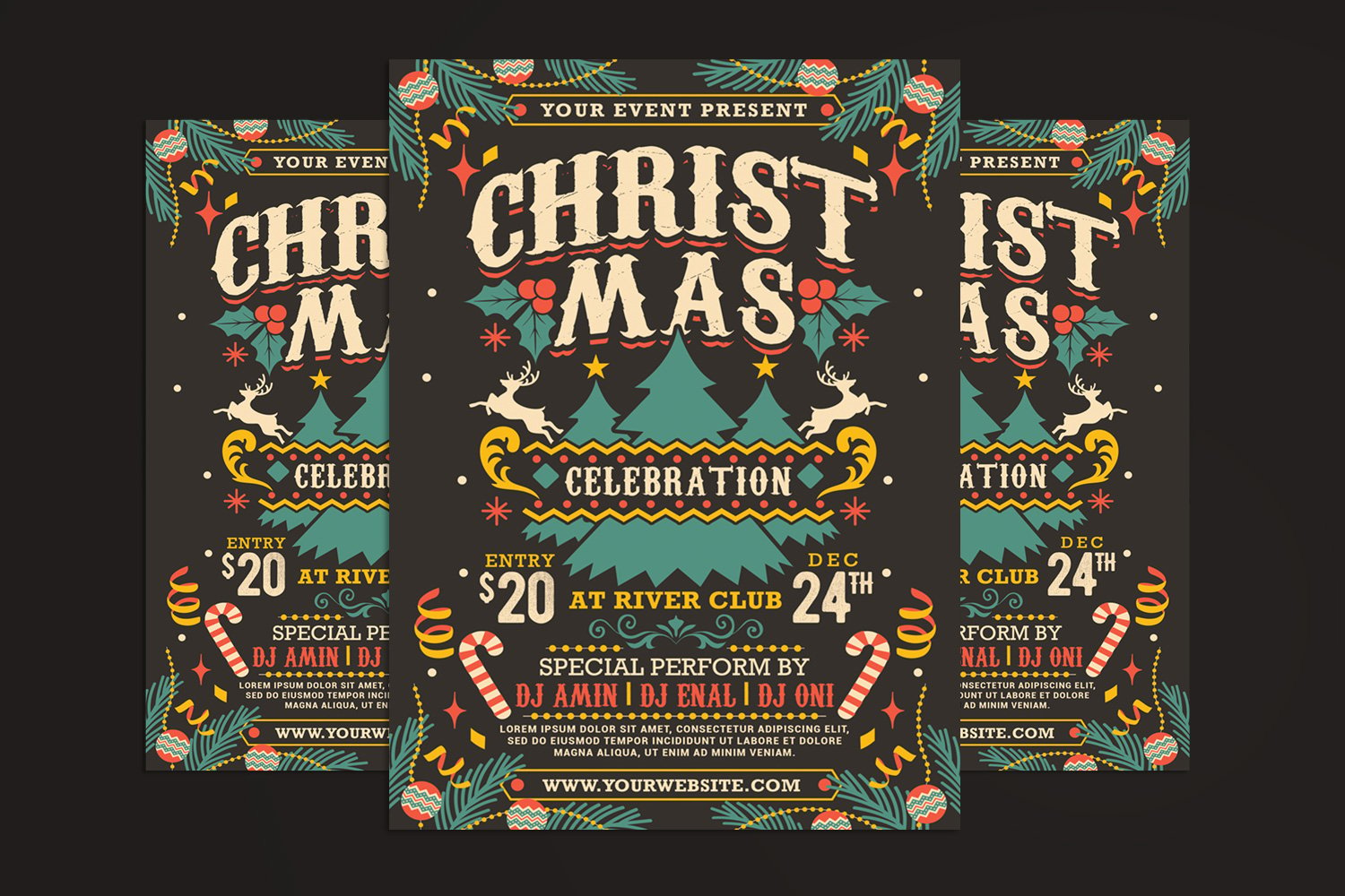 Christmas Celebration Flyer Templates vol 2