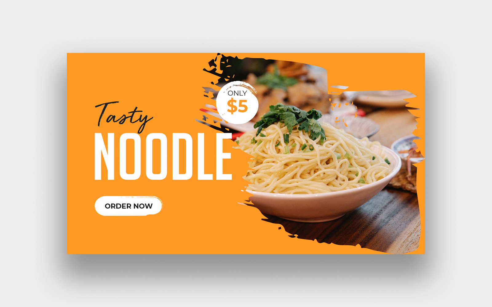 Tasty Food Noodle YouTube Thumbnail Template
