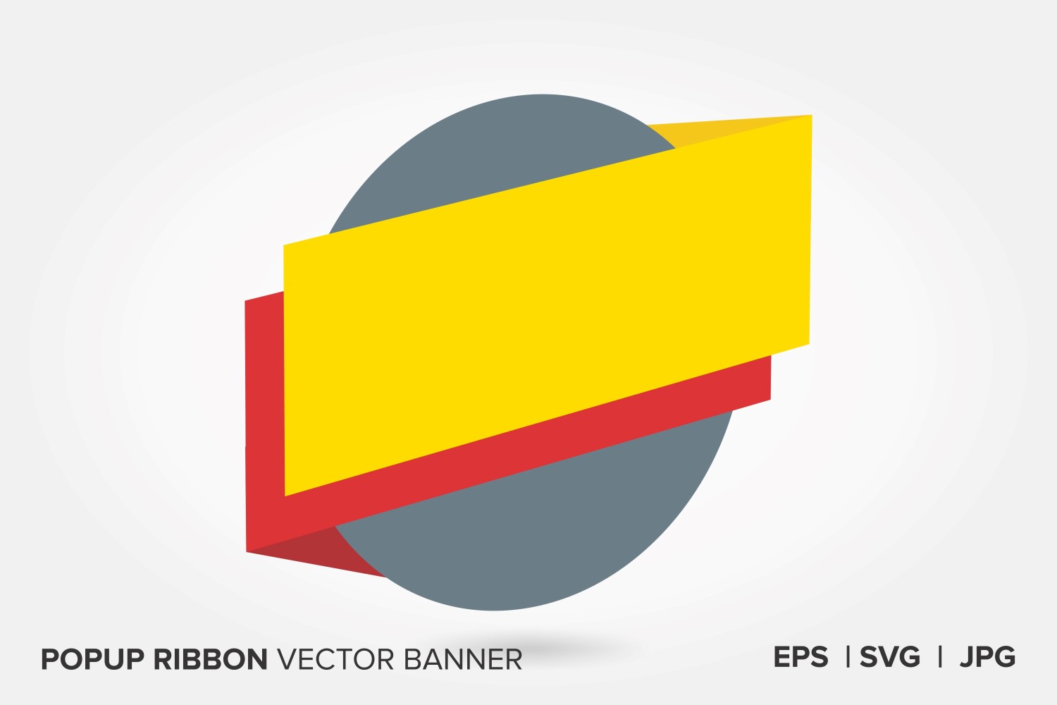 Color Popup Ribbon Vector Banner