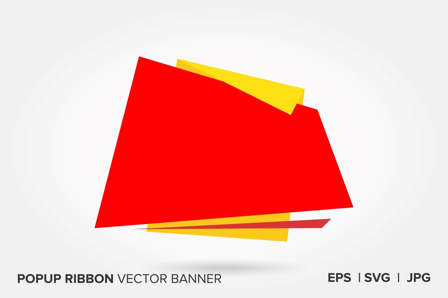 Yellow And Brown Color Popup Ribbon Vector Banner