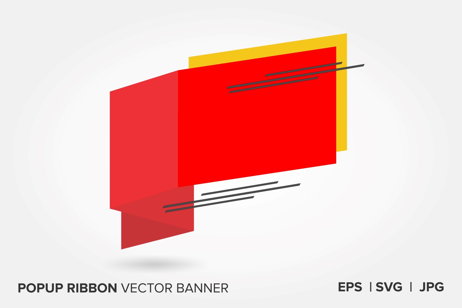 Firebreaks And Yellow Color Popup Ribbon Vector Banner