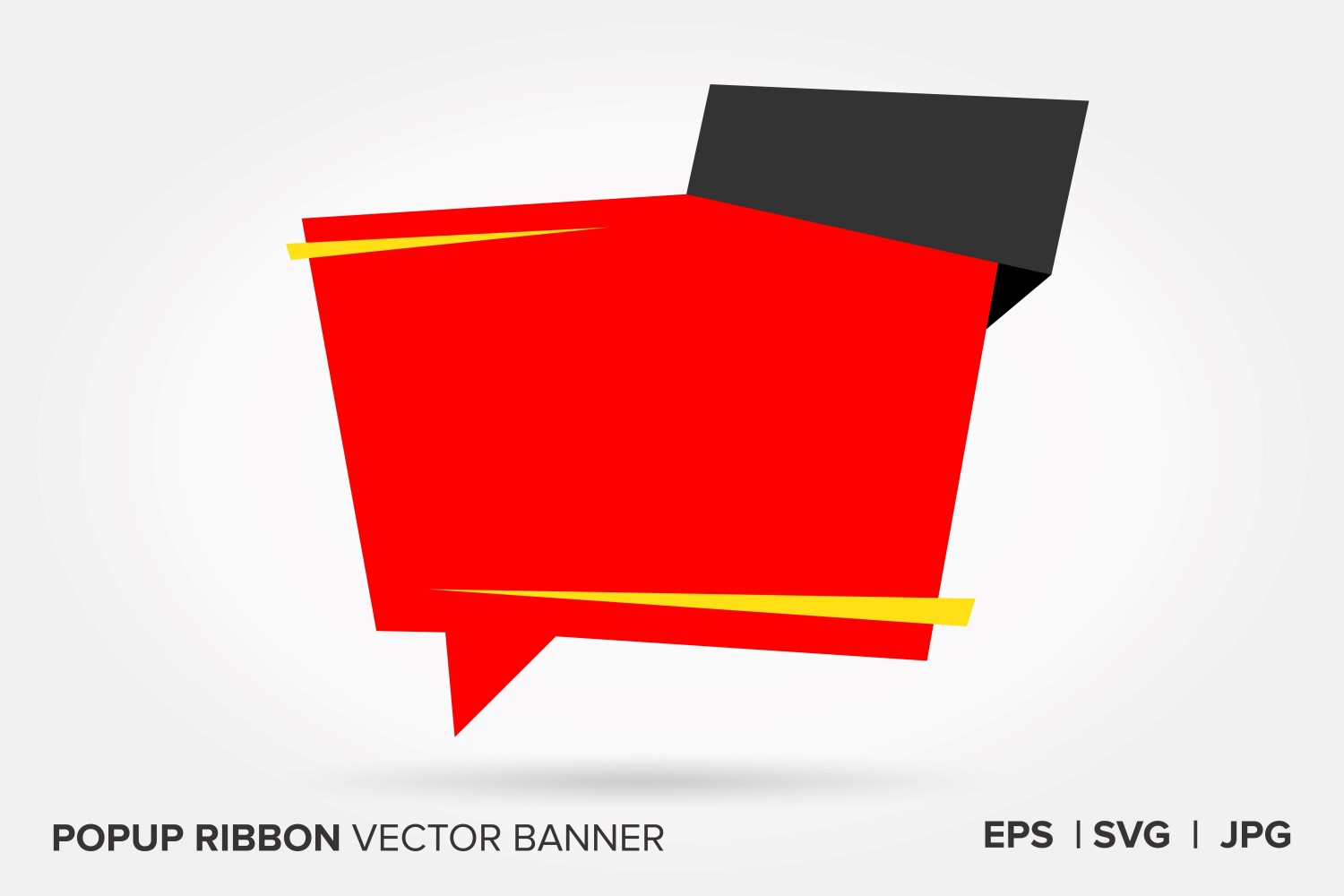 Blue And Red Color Popup  Ribbon Vector Banner