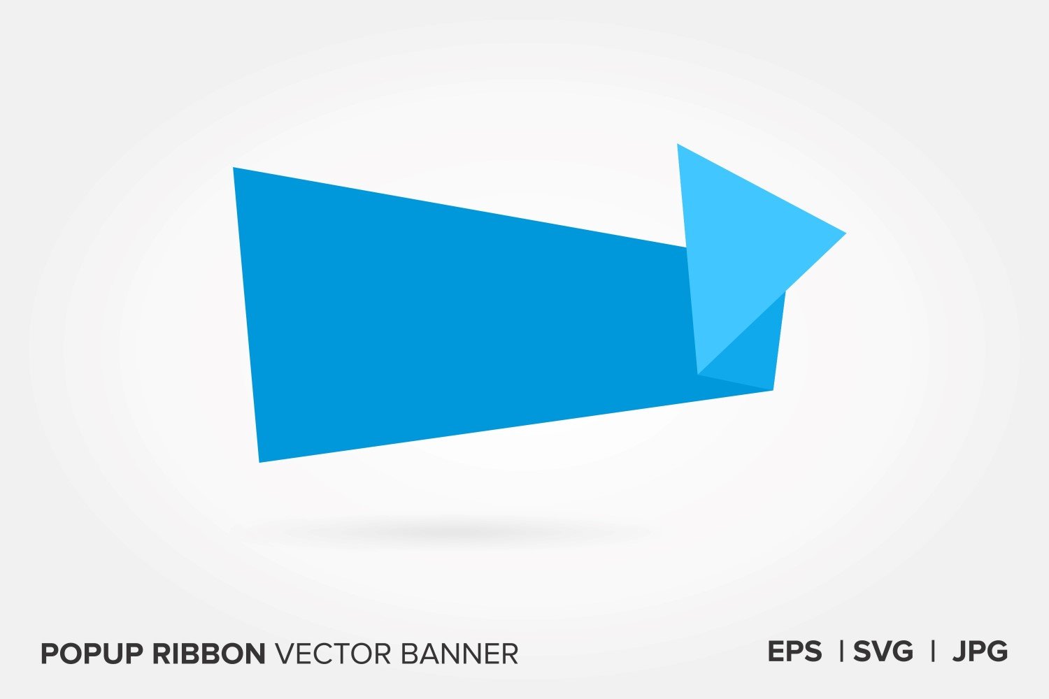 Blue Color Ribbon Vector Banner