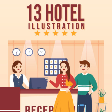 Motel Holiday Illustrations Templates 300031