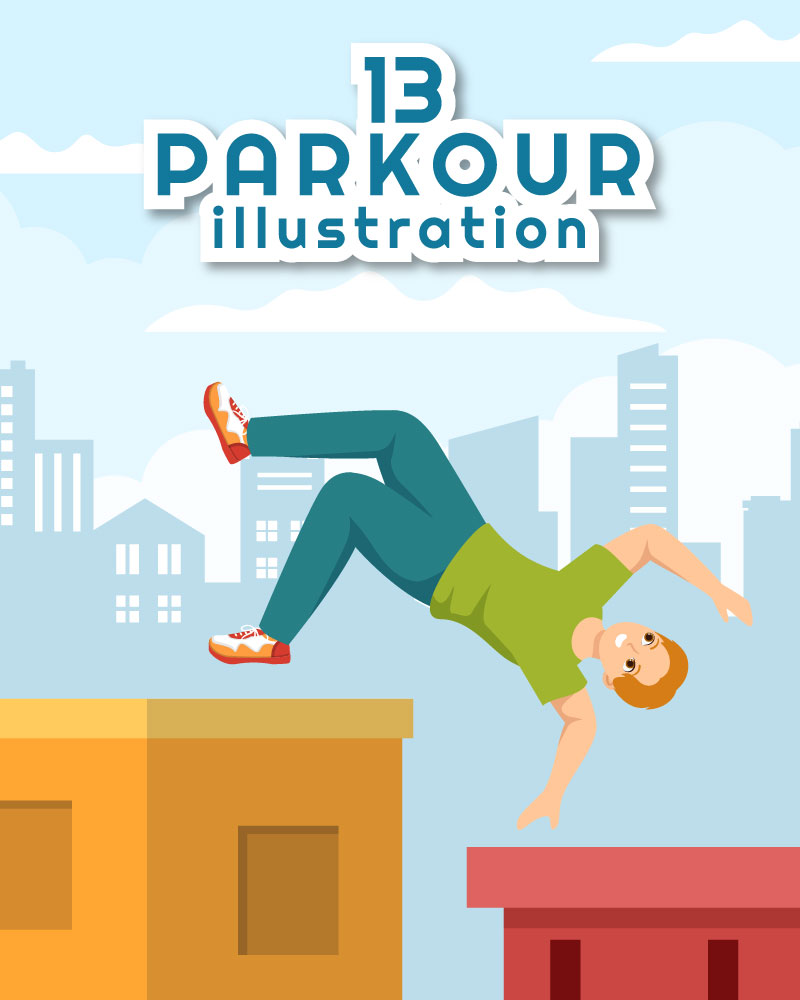 13 Parkour Sports Illustration