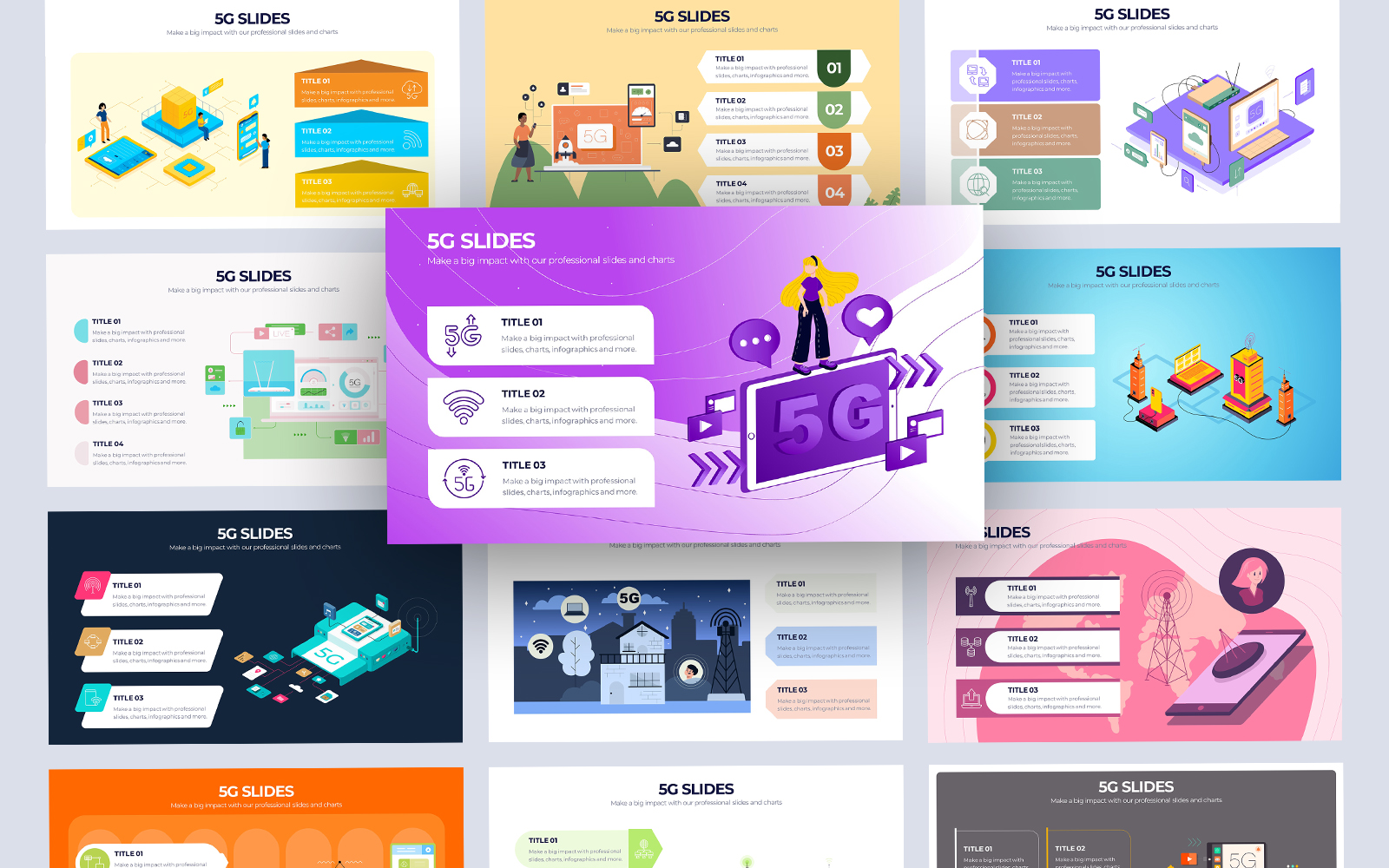 5G Network Vector Infographic Google Slides Template