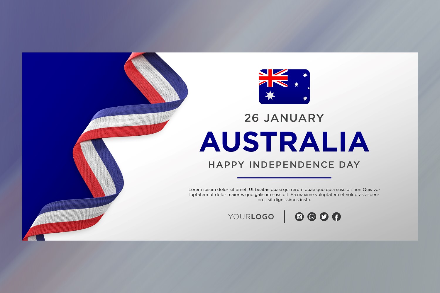Australia National Independence Day Celebration Banner, National Anniversary