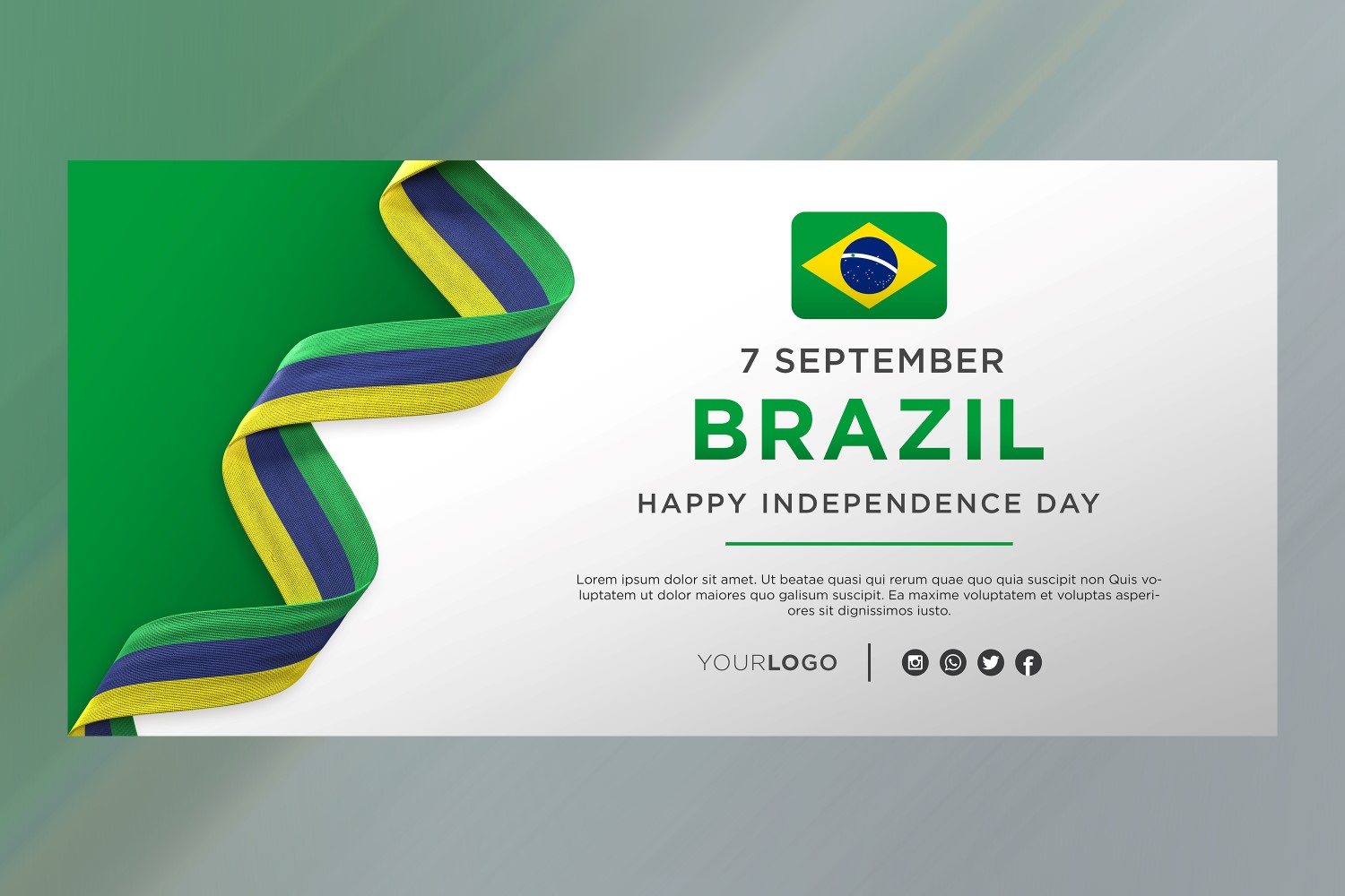 Brazil National Independence Day Celebration Banner, National Anniversary