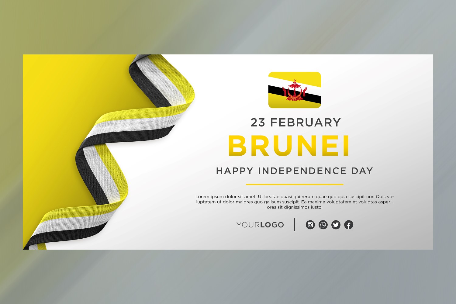 Brunei National Independence Day Celebration Banner, National Anniversary