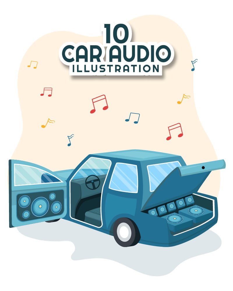 10 Car Audio Illustration