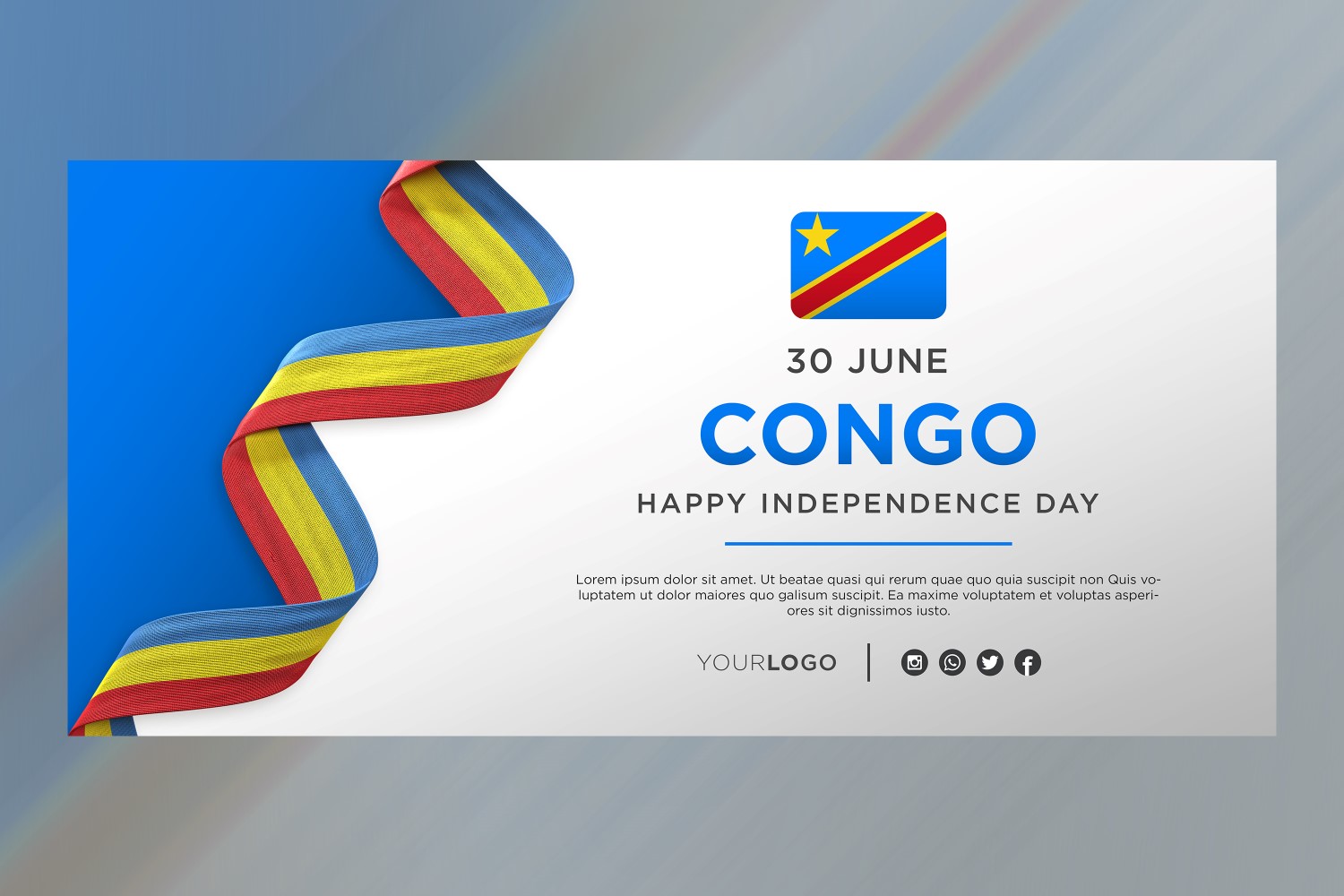 Congo, Democratic Republic of the National Independence Day Celebration Banner, National Anniversary