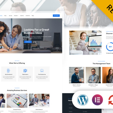 Business Clean WordPress Themes 300453