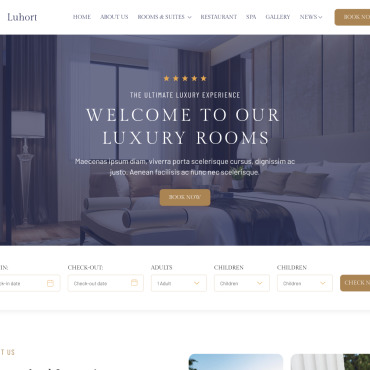 Apartment Bed Responsive Website Templates 300456