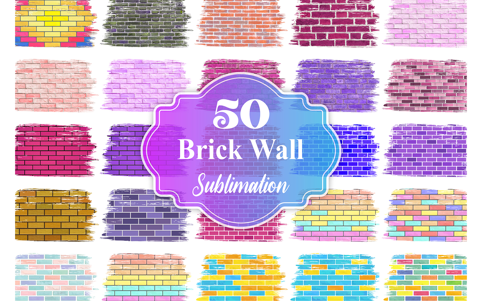 Brick Wall Sublimation Background Bundle