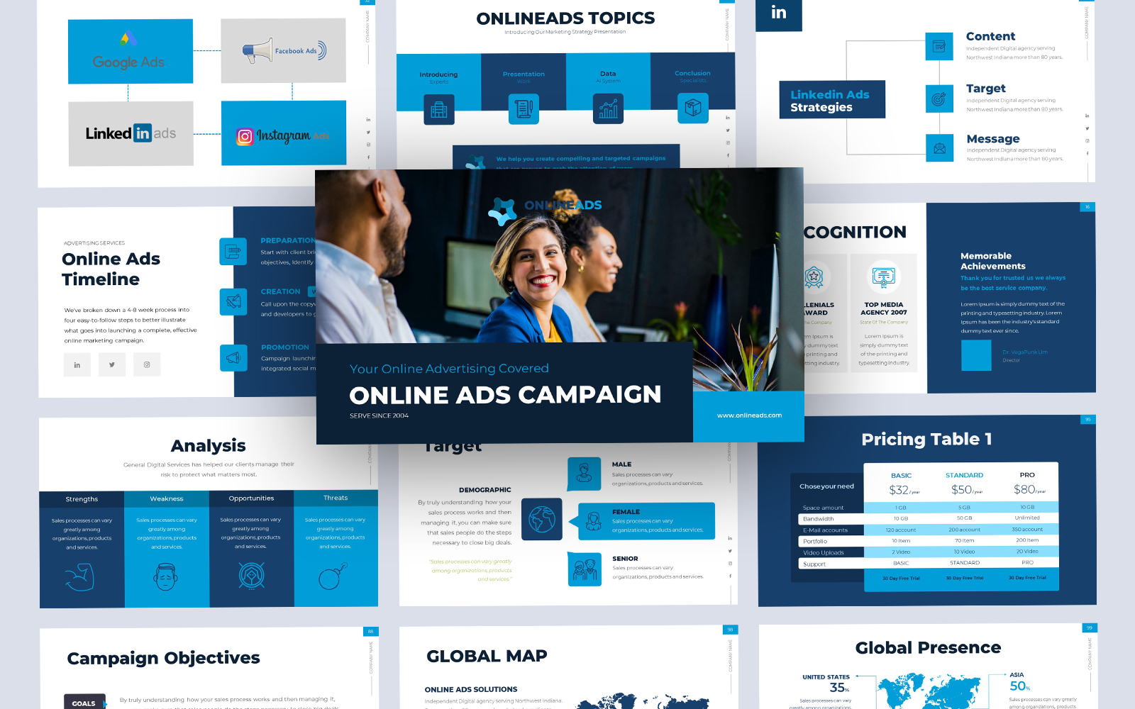 Adso Digital Marketing Google Slides Template