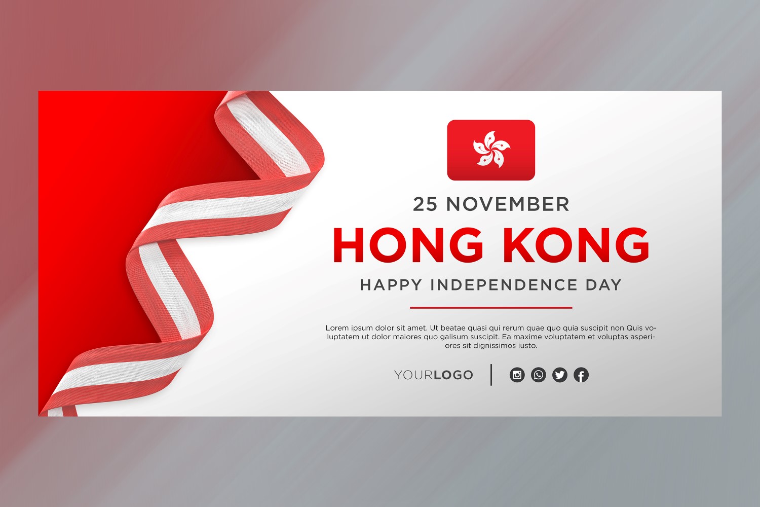 Hong Kong National Independence Day Celebration Banner, National Anniversary
