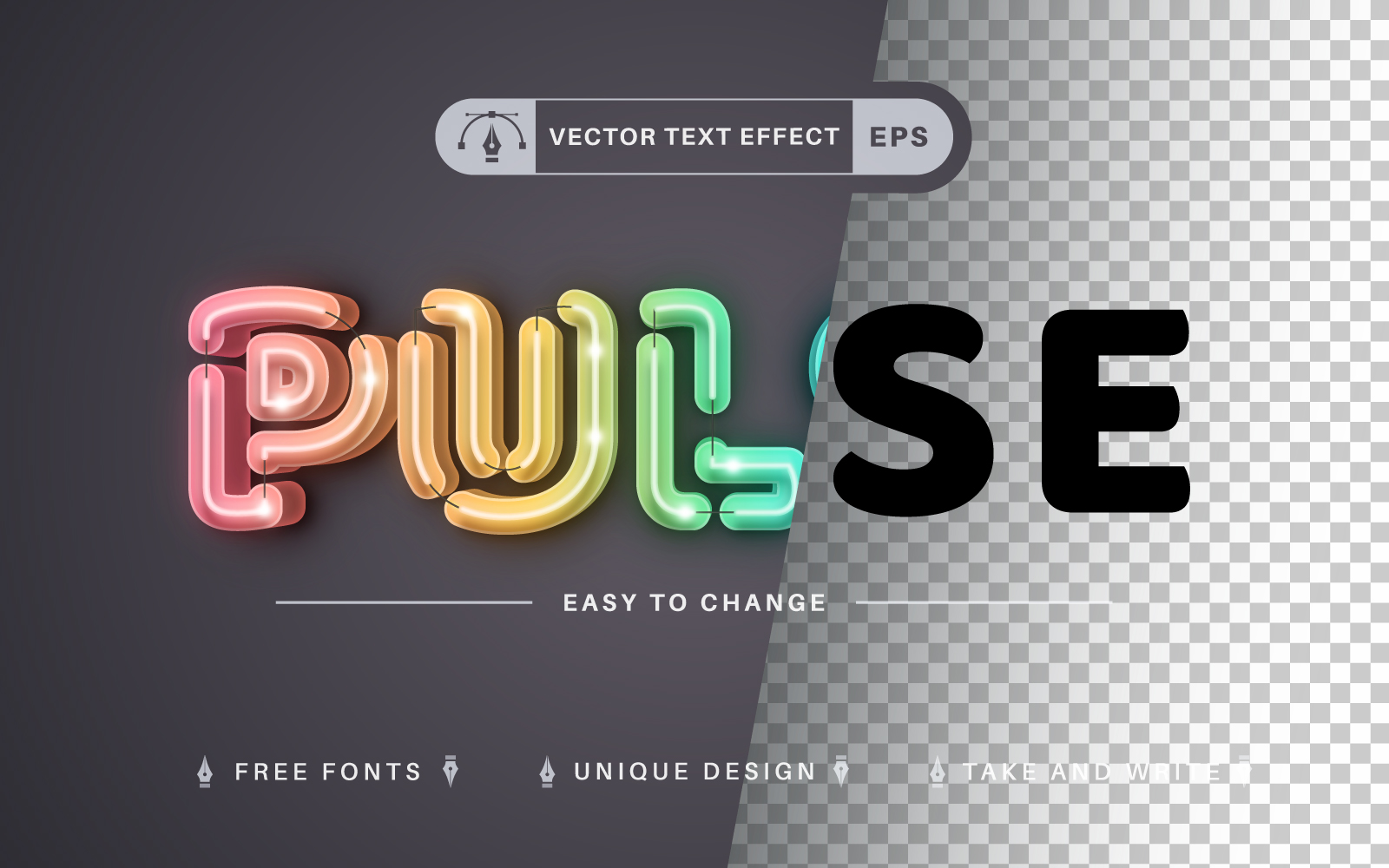 Pulsating Сable - Editable Text Effect, Font Style